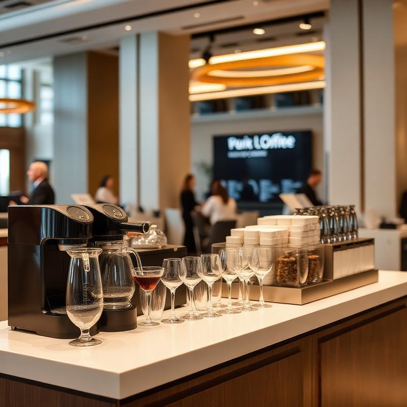 Beverage station at a modern corporate event